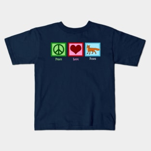 Peace Love Foxes Kids T-Shirt